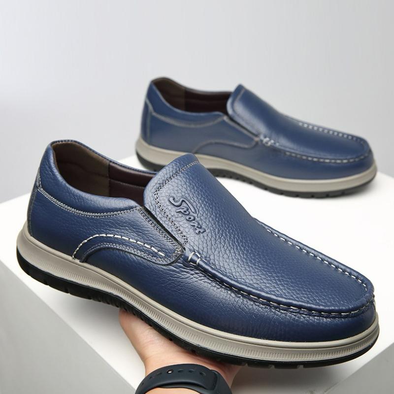 Men's Shoes Leather Casual Shoes Luxury Outdoor Male Loafers Business Formal Shoes Soft Sole Driving Shoe Handmade Slip On Flats