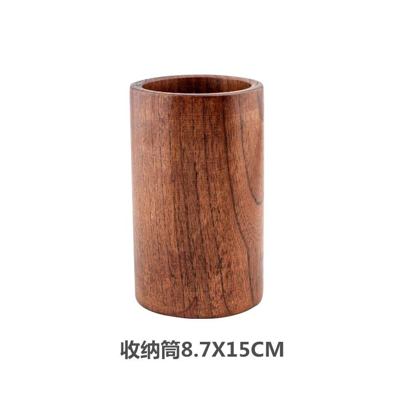 Wooden Spoons For Cooking, Wooden Utensils For Cooking With Utensils Holder, Teak Wooden Kitchen Utensils Set