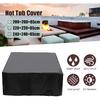 Square Hot Tub Cover Protector Waterproof Outdoor SPA Cover Cap for Square Hot Tub 94 × 94 × 33 Inch,Black (220 * 220 * 85CM)