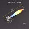 5Pcs Fishing Squid Jigs Saltwater Fishing Lures Squid Jigs Hook Soft Fishing Lures Luminously Blowing Tube Shrimp Lures