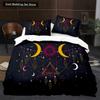 Sun Moon King Queen Duvet Cover Boho Magic Style Bedding Set for Teens Adults Golden Exotic Tribe 23pcs Polyester Quilt Cover