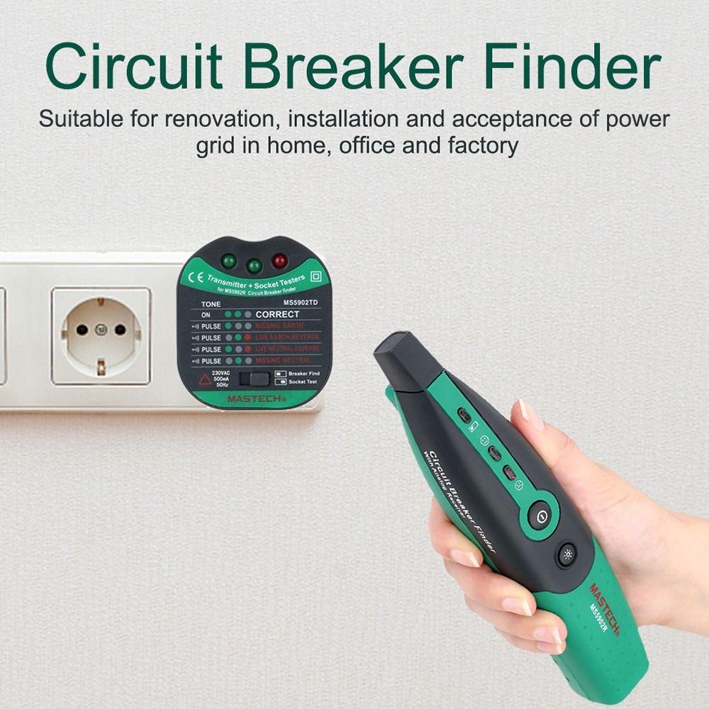 With Flashlight 220v/110v Fuse Socket Tester Automatic Circuit Breaker Finder Circuit Tester EU US
