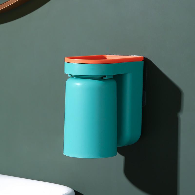 Toothbrush Storage Rack Perforation-free Light Luxury Mouthwash Cup Brushing Cup Wall-mounted Bathroom Storage Box