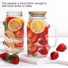 2Pcs 700ml Glass Cup with Lid and Straw Transparent Drinking Glasses for Juice Water Iced Coffee Cups Mug Drinkware Kitchen Tool