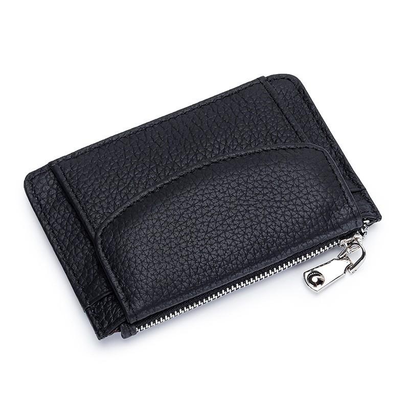 

Women s Wallet Short Small Multi-card Change Bag First-layer Cowhide Card Female 13x8x1cm чёрный