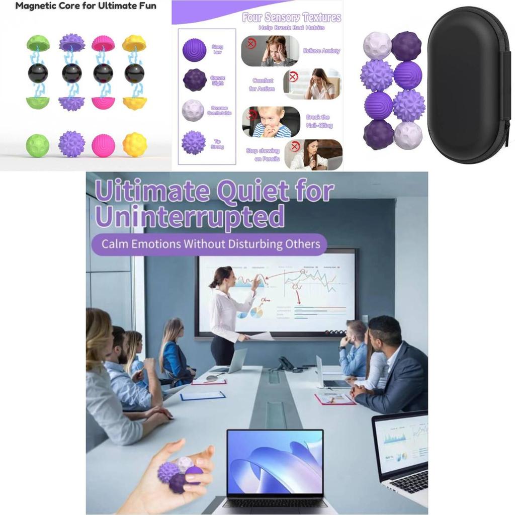 Sensory Silicone Magnetic Fidget Balls For Stress Relief And Focus