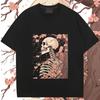 Skull O-Neck T-shirt Big Size Loose Shirt Vintage Classic Hip Hop Tshirt Design Special Cotton Tees Street Style Men Tees DIY