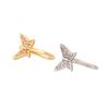 Fashion Zircon Nose Ring Butterfly U Shape Nose Clip No Piercing Gold Nose Stud for Women