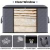 Non Woven Fabric Storage Bag Foldable Clothes Blanket Organizer with Zipper Closure and Handles for Bedroom Storage and Organization