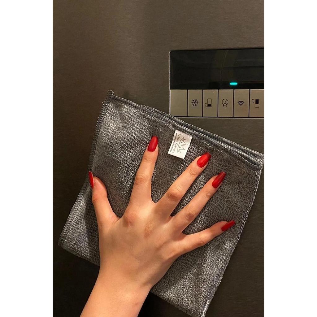 1 Piece Microfiber Built-in Cloth Magic Non-marking Cloth Cooker Hood Cleaning Cloth 40x40 Cm