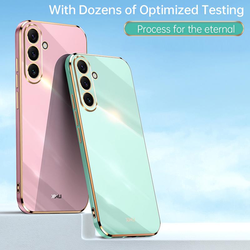 Custodie per Telefono Colorfast alla Moda Placcate per Samsung Galaxy A57 A37 A17 5G Morbida Lusso Protezione Lente Originale Cover Posteriore in Silicone