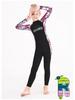 Children's Long Sleeve One-Piece Swimsuit - Girls' Quick-Drying Sunscreen Diving Suit