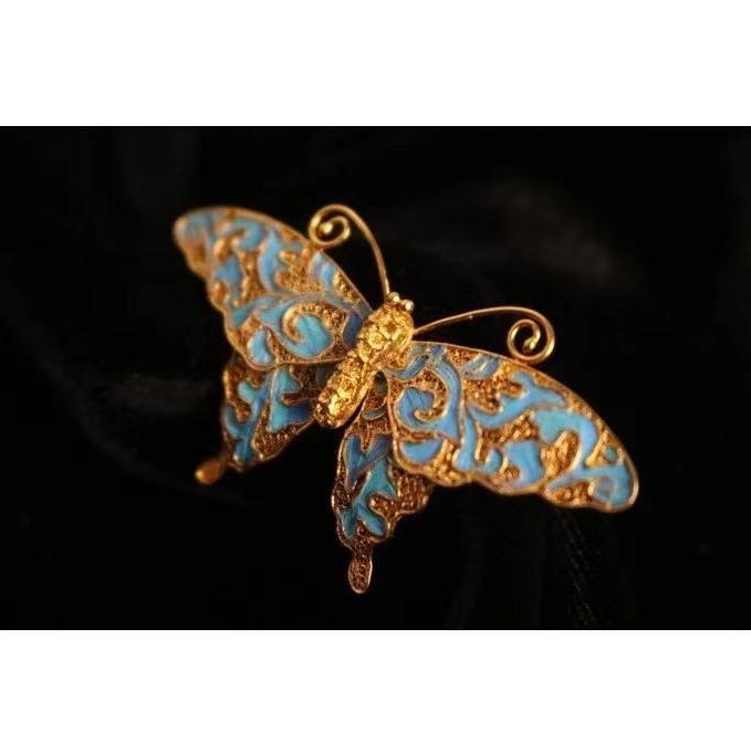 Mihmily Brand - Elegant Vintage Butterfly Flower Inlay Craft Fashion Butterfly Brooch Accessories