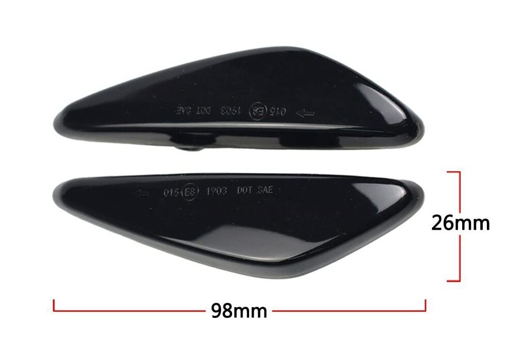 MAZDA Compatible Parts for Atenza Premacy Roadster SE3P Smoked Lens Fiber LED Sequential Front Side Marker Fender Turn Signal hotimp® GH, CW, ND, RX-8