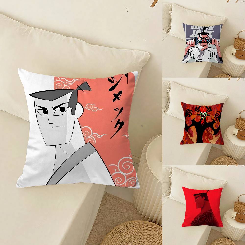 Movie S-Samurai Jack Pillow Case Pattern Printed Pillowcase for Living Room Sofa Cushion Cover & Bedroom Decor