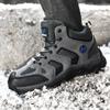 39-48 Uomo Taglie Forti Scarpe alla Moda High Top per Escursionismo e Alpinismo all'Aperto con Imbottitura in Cotone Peluche Scarponi da Neve