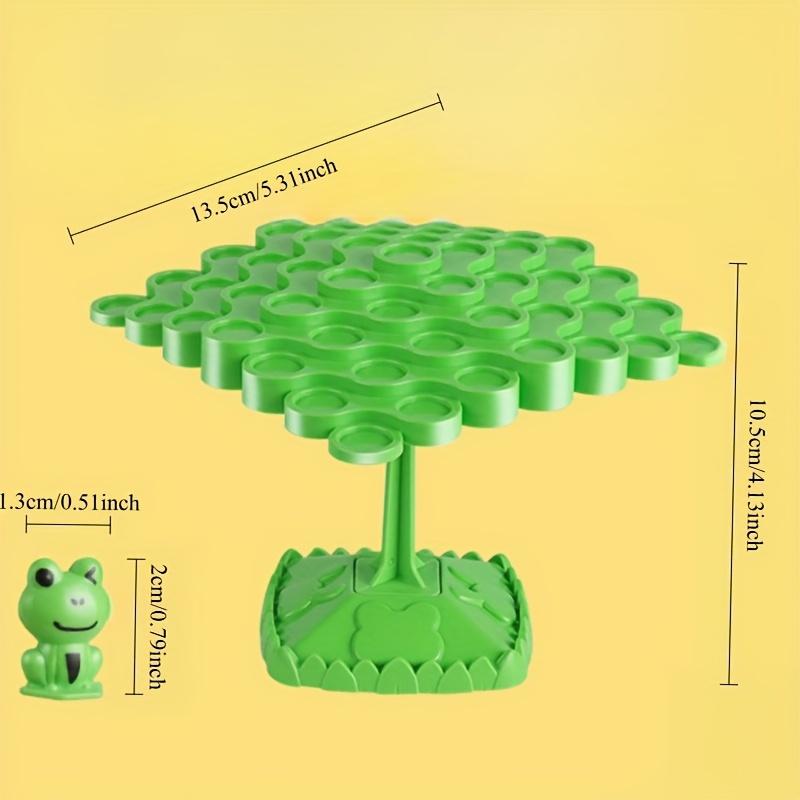 Ein Satz Frosch-Balancierbaum+50 Froschstücke: Fokus Trainingsbrettspiel, Beziehungsaufbau-Puzzle für Paare für den Alltag und Feiertagszusammenkünfte