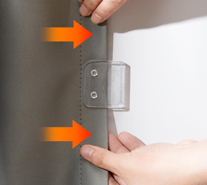 Clear ABS Shower Curtain Clips, 2 Pcs Waterproof & Strong Grip. 12x8cm, No Drill, for Home, Easy Install