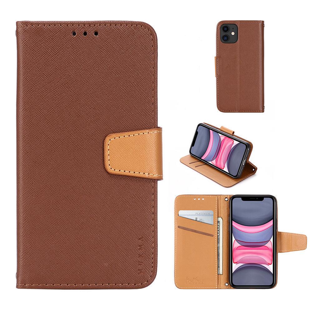 Buy For iPhone 13 Pro Max Splicing Color Leather Wallet Flip Case For