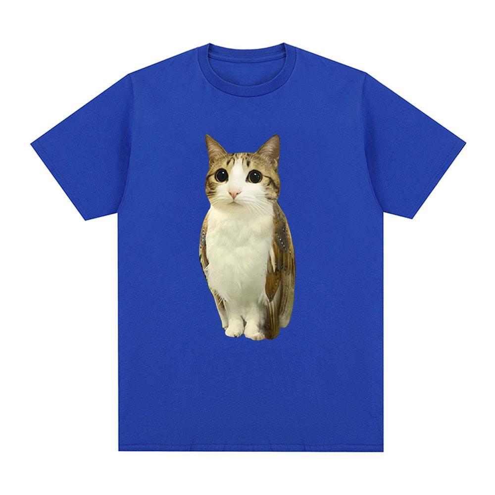 Cat Owl Funny Meowl Meme Brainrot Graphic Tshirts Unisexs Women Clothing Fashion Short Sleeves Tshirt Cotton Oversized T Shirts