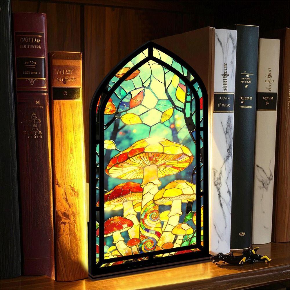 Acrylic Book Nook Gothic Arch Design Light-transmitting Table Setting Candle Holder  Home Decor