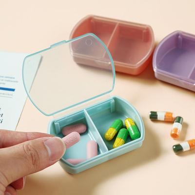 2 Grids Pills Case Moisture-Proof Pill Organizer Dispenser Case Portable Pillcase Box  Travel