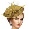 Vintage Exquisite Feathers Fascinator Hat Bowknot Elegant Tea Party Mesh Hair Band Sweet Hair Hoop Bride Headdress Dance Show