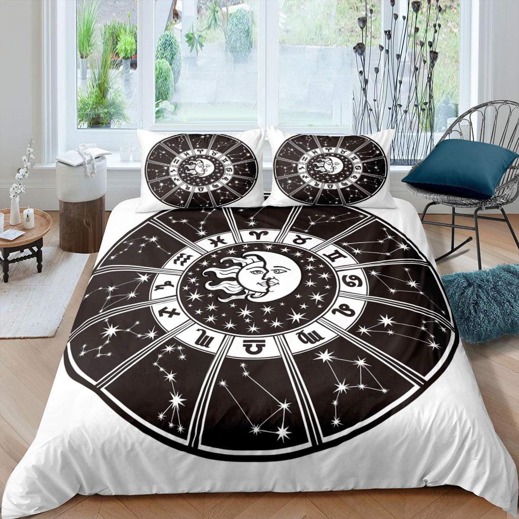 Set Copripiumino Costellazione Modello Dorato Copripiumino Segni Zodiacali Cielo Stellato Animale Dimensioni Queen Coperta Trapuntata Per Ragazzo Uomo