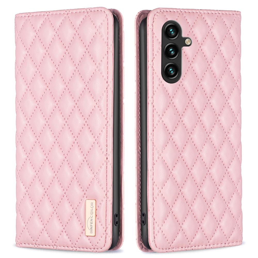 BINFEN COLOR For Samsung Galaxy A15 4G Case BF Style-16 Card Holder Leather Phone Cover