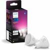 LED Lamp Philips White E GU10 400 Lm 2 Units (6500 K)