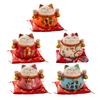 Maneki Neko Good Luck Cat Piggy Bank Feng Shui Ceramic Figurine Coin Money Waving Beckoning