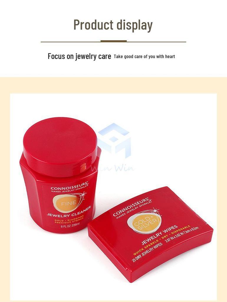 Nettoyant Lustrant pour Bijoux Argent et Or: Élimine l'oxydation, les taches et fait briller avec du papier essuie-tout