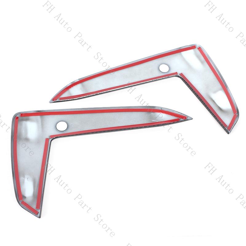 1Pair Carbon Fiber Front Bumper Fog Light Lamp Eyebrow Trim Frame Cover Strip Cap For BMW 5 Series G30 G38 2018 2019 2020-2025