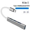 4 In 1 Multi Ports Hub Type C Expander Splitter HUB High Speed OTG Adapter For Laptops PC Hard Drive Mouse Keyboard Accessories