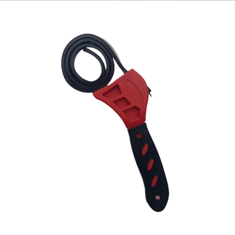 

Adjustable Rubber Strap Jar Wrench Tool Opener Wrench Cartridge Pipe Wre Filter Oil Disassembly 6in Multifunctional Belt Wrench