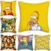 Cartoon For S-Simpsonss Pillow Covers Cartoon Sofa Decorative Home Double-sided Printing Short Plush Cute Cushion Cover