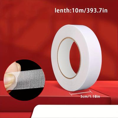 1 Rouleau de Ruban Tissu Adhésif Fort, Ruban Multifonctionnel Sans Couture & Ourlet Invisible, Fixation Auto-Adhésive pour Tissus & Vêtements
