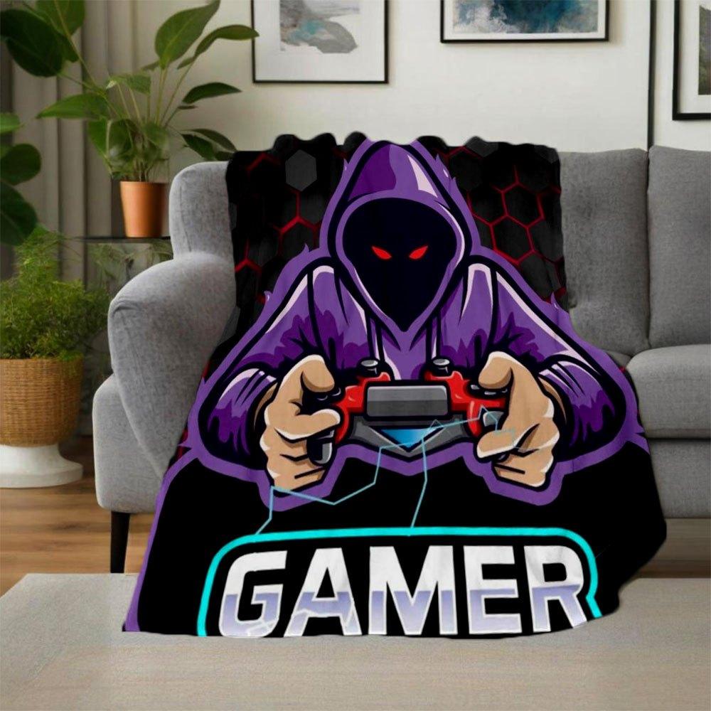 "Pro Gamer Hoodie: Lila Gaming-Sweatshirt für Gamer"Decke Flanell-Überwurfdecke für Sofa, Bett, Reisen, Camping, Büro, Couch, Stuhl, A
