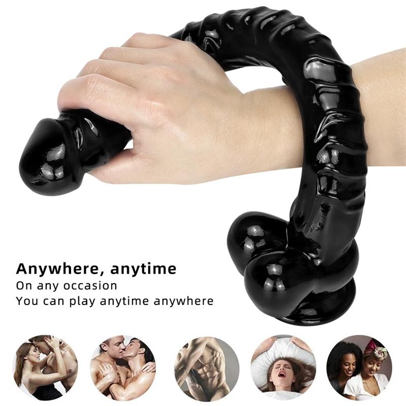 4cm Super Long 41cm Simulation Sucker Dildo Anal Plug Anal Female Thrusting Anal Sex Toy Sex Products