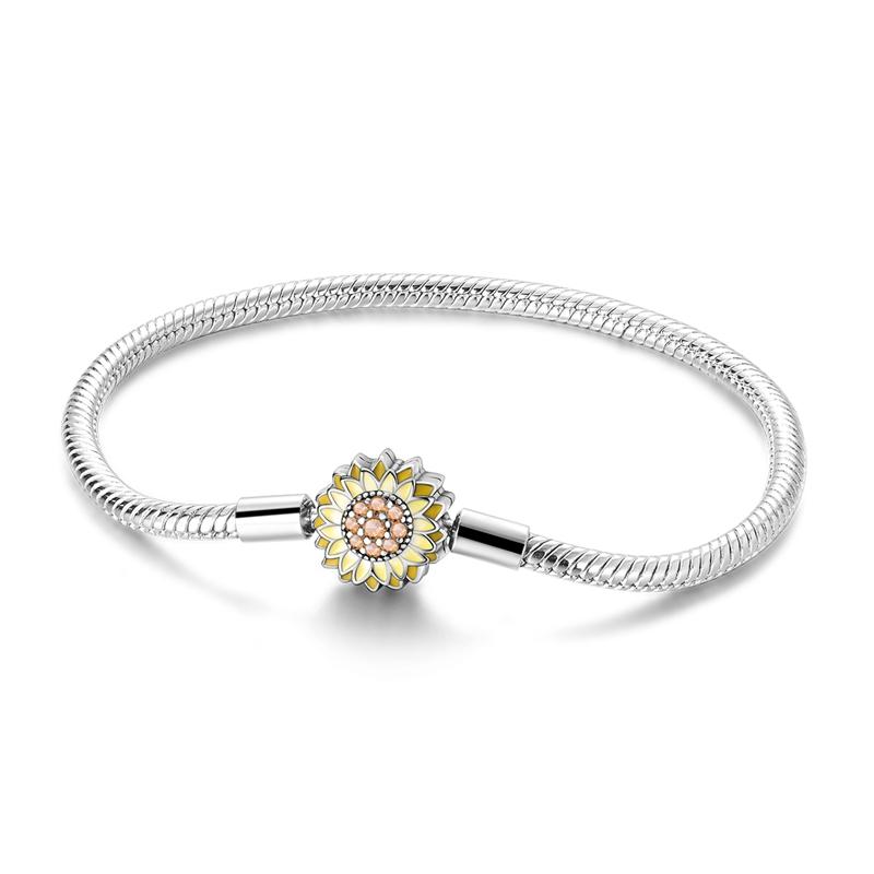 925 Silver Clover Butterfly Snowflake Bracelet Bracelet Fit Original Charm Bead DIY Design Jewelry Women