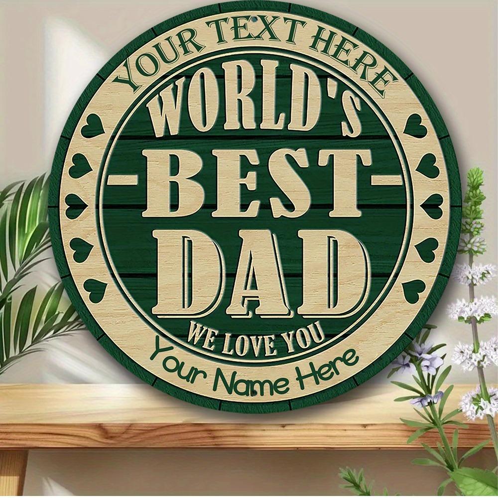 pc Customizable Heart Metal SignPersonalized Dad Alu xcm Fathers Day Present (For Decoration Only) 20x30cm(7.8x11.8inch)