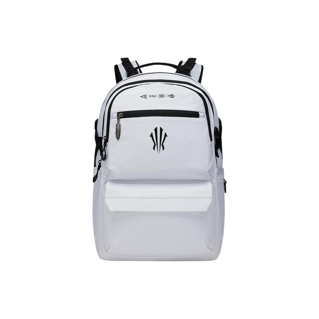 Anta KAI Team 23L Printed Color Block Design Fabric Backpack Unisex Backpack White 192541167R-2