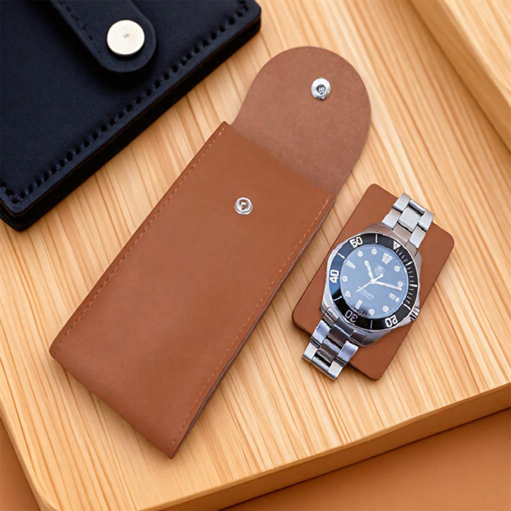 Anti-Dust Watch Bag Organizer Jewelry Storage Gift Bag Flannelette & Leather Watch Accessories Case for Watch Storage