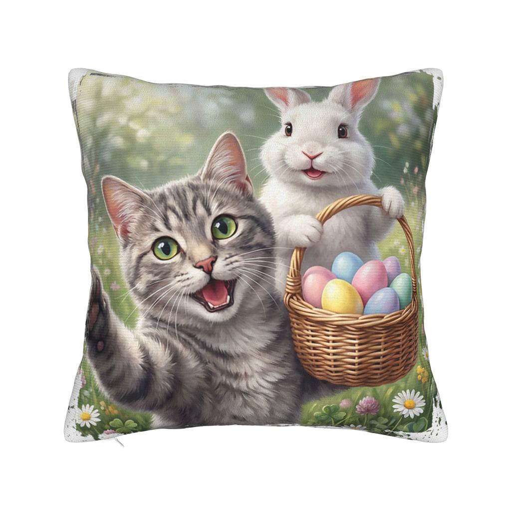 Easter Bunny Bigfoot Ufo Funny Selfie Pillow Cover Funny Pillow Case For Sofa Bedroom Home Decor Graphic Pillowcases Present
