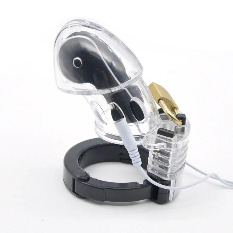 CHASTE BIRD Prezzo di fabbrica Dispositivo di castità maschile con elettroshock Gabbia per pene con anello regolabile Cintura di blocco per pene Giocattoli sessuali A175