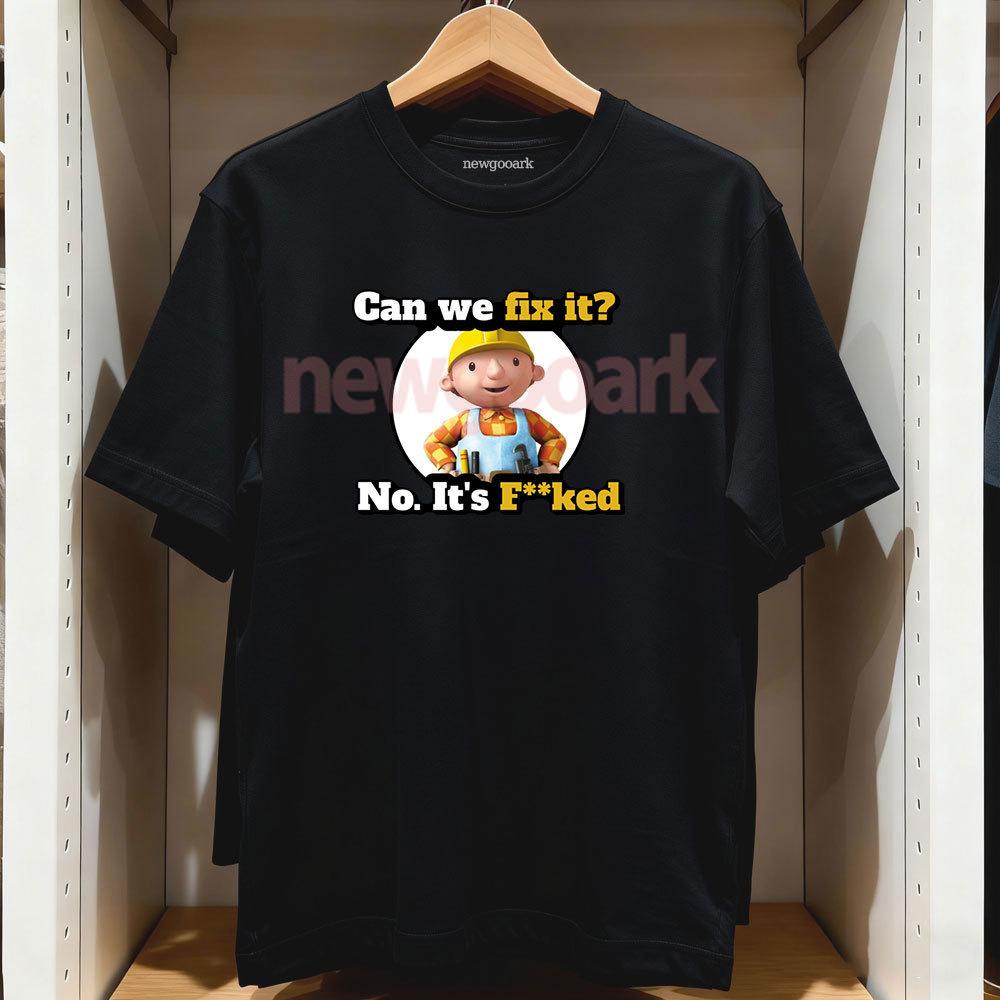 Bob Aggiustatutto Cartone Animato Vintage Grafica Magliette Possiamo Ripararlo Tshirt Donna Uomo Donna Uomo Casual Cotone Manica Corta Adulto