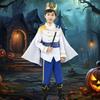 Formemory Halloween Cosplay Prince Costume for Boys, Includes Wand, Cape, and Crown, Perfect for Parties, Stage Performances, Recitals, Cultural