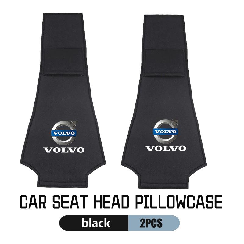 Car Logo Headrest Cover Seat Head Pillow Neck Headrest Cover For Volvo V40 V60 C30 C70 S60 S80 S90 XC40 XC60 XC70 XC90 T6