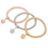 3pcs Popcorn Bracelets Alloy Elastic Charm Bracelets 3 Colors Couple Bracelet Set
