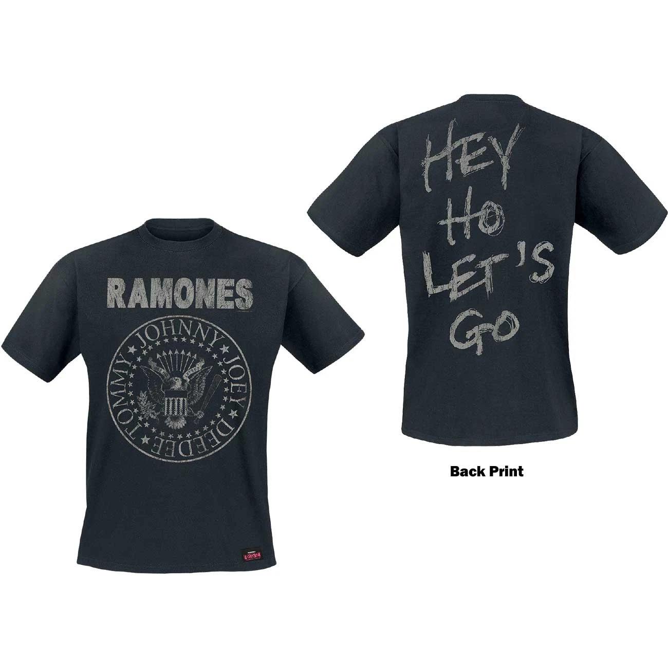 

Футболка Ramones: Печать Эй Хо (Назад Печать) ОФИЦИАЛЬНАЯ НОВОСТЬ S